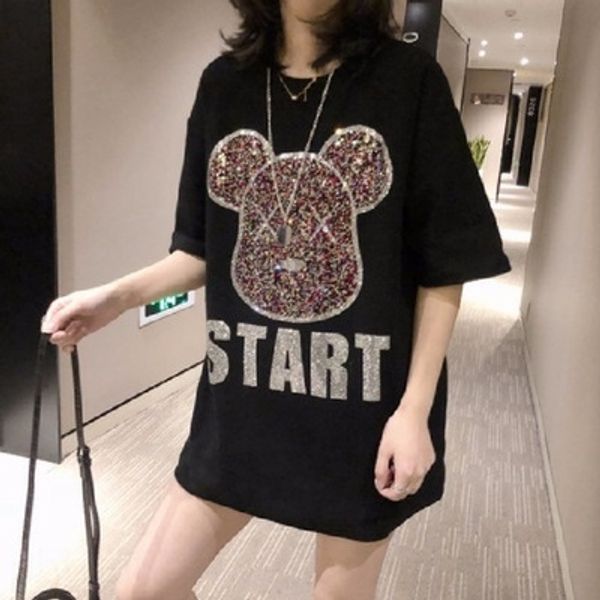 new underpantst-shirt underpantsheavy industry drill bear letter short sleeve t-shirt for women 2020 summer korean loose half sleeve, White
new underpantst-shirt underpantsheavy industry drill bear letter short sleeve t-shirt for women 2020 summer korean loose half sleeve, White