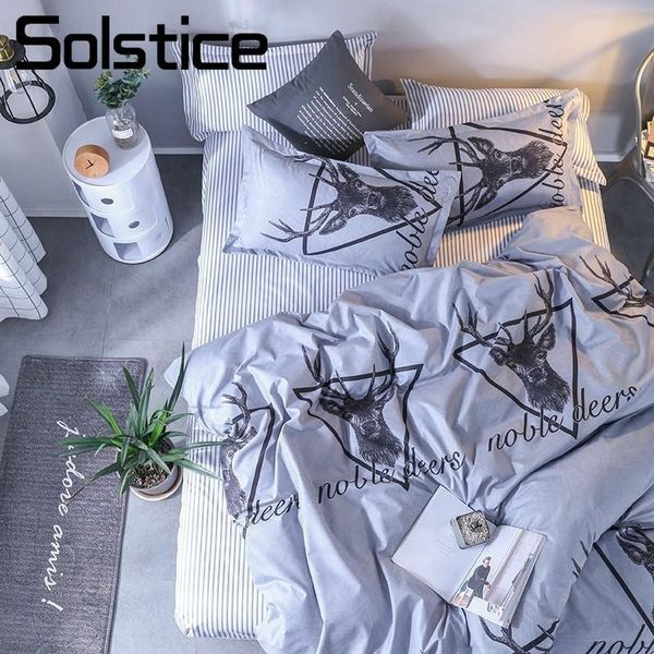 solstice home textile noble deer bedding sets stripe bed sheet duvet cover pillowcase teen boy bed linen king twin 3/4pcs
solstice home textile noble deer bedding sets stripe bed sheet duvet cover pillowcase teen boy bed linen king twin 3/4pcs