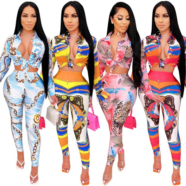 womens long sleeve blouses tracksuits shirt pants sportswear legging 2 piece set fashion print turn down collar outfits k8354, Gray
womens long sleeve blouses tracksuits shirt pants sportswear legging 2 piece set fashion print turn down collar outfits k8354, Gray