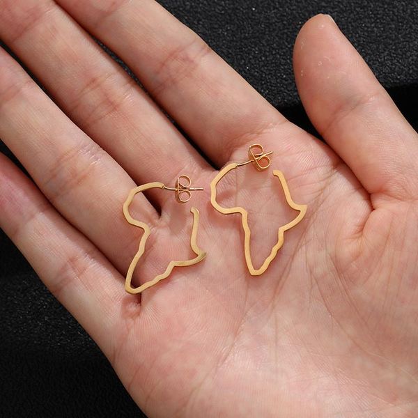 stud 1pair african map earrins for women africa ornaments traditional ethnic stainless steel earrings ear jewelry gift, Golden;silver
stud 1pair african map earrins for women africa ornaments traditional ethnic stainless steel earrings ear jewelry gift, Golden;silver