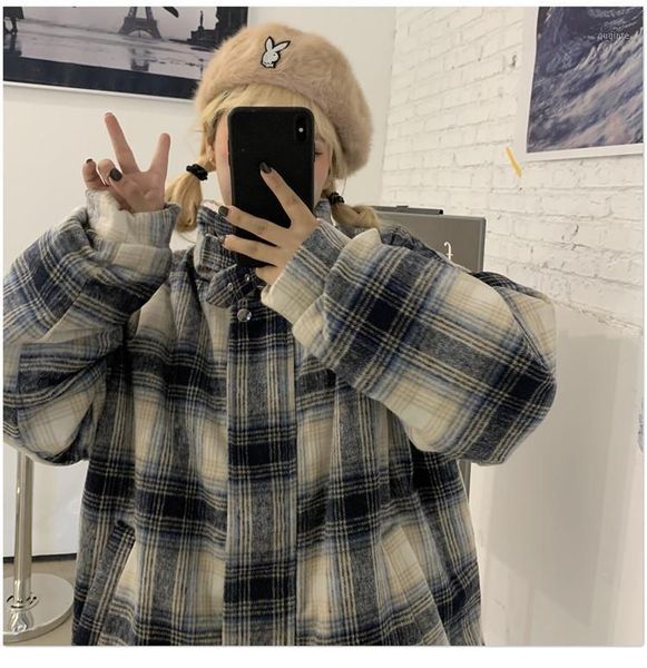 womens casual chic loose warm thick sherpa fleece lined plaid shirt jackets girl outwear relaxed check shackets coats streetwear1, Black
womens casual chic loose warm thick sherpa fleece lined plaid shirt jackets girl outwear relaxed check shackets coats streetwear1, Black