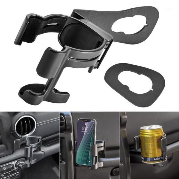 multi-function drink cup bottle phone holder bolt-on stand bracket organizer for 2011-2020 wrangler jk jku sahara rubicon1