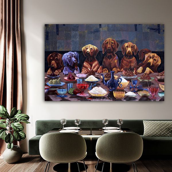 larger size last supper dog animal wall art poster canvas wall pictures for living room posters and prints home decor
larger size last supper dog animal wall art poster canvas wall pictures for living room posters and prints home decor