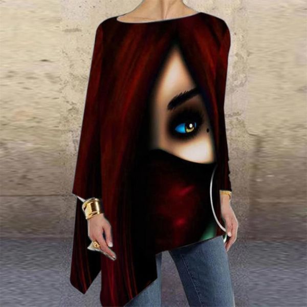 vintage abstract face printed irregular shirt women o neck long sleeve shirts loose female t-shirts oversized harajuku, White
vintage abstract face printed irregular shirt women o neck long sleeve shirts loose female t-shirts oversized harajuku, White