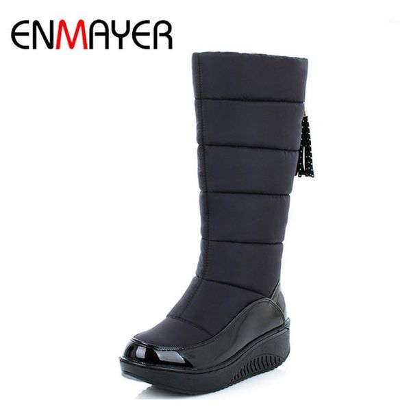 enmayer 2020new arrive winter warm snow boots fashion platform fur cotton shoes flats heels knee high boots women pu shoes1, Black
enmayer 2020new arrive winter warm snow boots fashion platform fur cotton shoes flats heels knee high boots women pu shoes1, Black