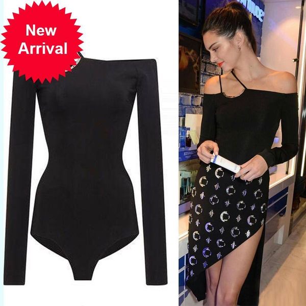 2021 new black runway slash neck fashion bodysuit suit spring nice versatile bodycon jumpsuit waistcoat nfqp, White
2021 new black runway slash neck fashion bodysuit suit spring nice versatile bodycon jumpsuit waistcoat nfqp, White