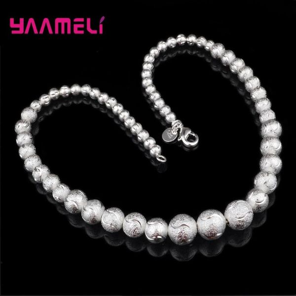 chains big smooth/sand beads 925 sterling silver necklace for punk rock hyperbole accessories jewelry party gifts
chains big smooth/sand beads 925 sterling silver necklace for punk rock hyperbole accessories jewelry party gifts