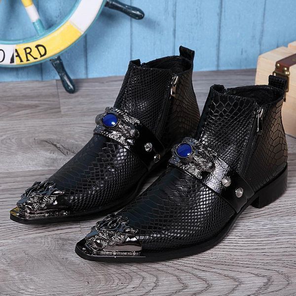 гао банг обувь мужчина свадебная обувь brand new остроконечные metal toe black men загрузочный западная ботильоны черный мужчина, большой ра
гао банг обувь мужчина свадебная обувь brand new остроконечные metal toe black men загрузочный западная ботильоны черный мужчина, большой ра