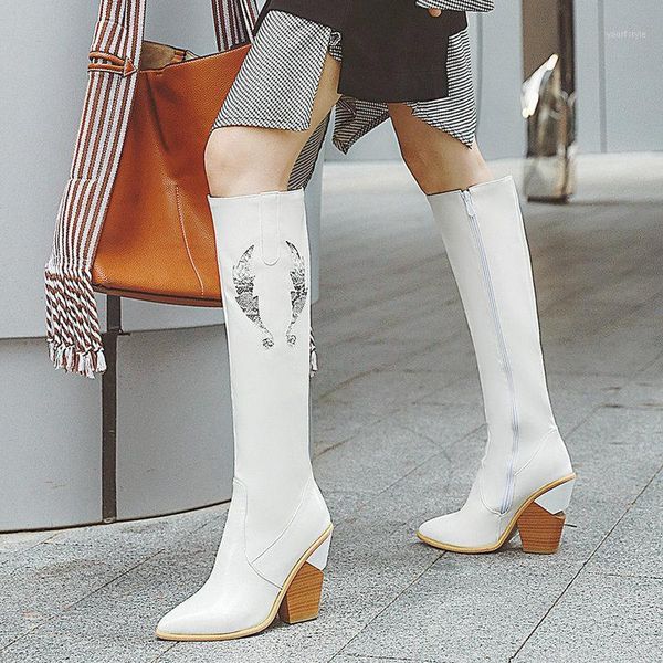 black white knee high boots autumn winter women boots wedges high heel long pointed toe western cowboy ladies shoes 20201
black white knee high boots autumn winter women boots wedges high heel long pointed toe western cowboy ladies shoes 20201