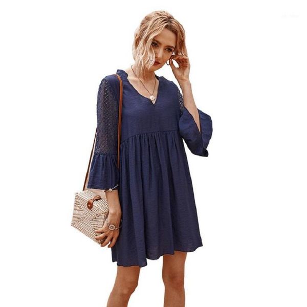 2020 sunmmer new women casual lace dress boho v-neck knee loose dress hook hollow women summer bohemian yellow blue1, Black;gray
2020 sunmmer new women casual lace dress boho v-neck knee loose dress hook hollow women summer bohemian yellow blue1, Black;gray