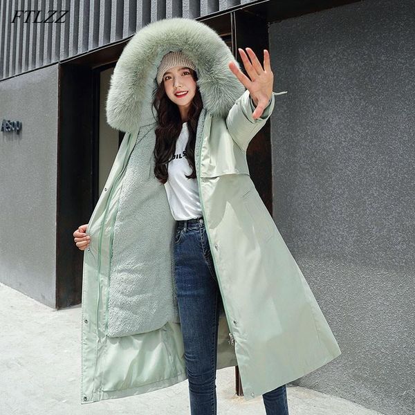ftlzz winter warm fleece hooded long jacket women -30 degree long thickness coat plus size snowoutwear removable two piece set, Black
ftlzz winter warm fleece hooded long jacket women -30 degree long thickness coat plus size snowoutwear removable two piece set, Black