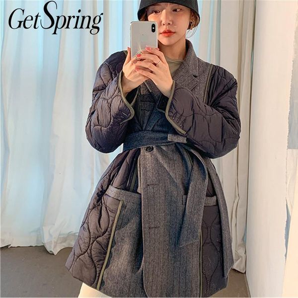 getspring women parka patchwork cotton padded winter coat lace up loose women winter jackets long black ladies parkas 2020 new
getspring women parka patchwork cotton padded winter coat lace up loose women winter jackets long black ladies parkas 2020 new