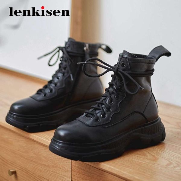 lenkisen winter new boots real leather cross-tied classic colors round toe thick high heel zipper beauty lady ankle boots l8f5, Black
lenkisen winter new boots real leather cross-tied classic colors round toe thick high heel zipper beauty lady ankle boots l8f5, Black