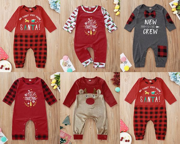 baby girl boy romper jumpsuits first christmas red santa claus elk printed grid long sleeve snowman born with pocket ins, Blue
baby girl boy romper jumpsuits first christmas red santa claus elk printed grid long sleeve snowman born with pocket ins, Blue