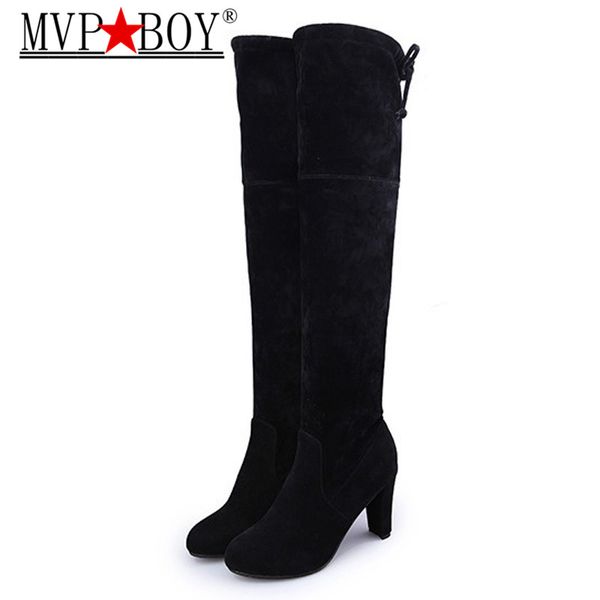 mvp boy ladies boots 2020 women knee high flock boots fashion lace-up platform high heels shoes female sexy, Black
mvp boy ladies boots 2020 women knee high flock boots fashion lace-up platform high heels shoes female sexy, Black