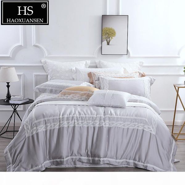 high-end king size grey 4 piece bedding sets lace princess organic natural 100% tencel lyocell duvet cover bed sheet set
high-end king size grey 4 piece bedding sets lace princess organic natural 100% tencel lyocell duvet cover bed sheet set