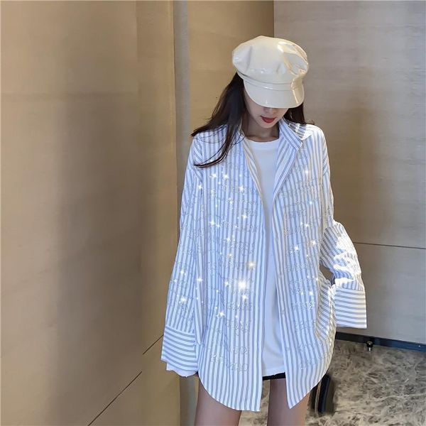 loose oversize fashion shirts women 2020 spring ins bf style rhinestone striped blouse niche design sequined shinny long, White
loose oversize fashion shirts women 2020 spring ins bf style rhinestone striped blouse niche design sequined shinny long, White