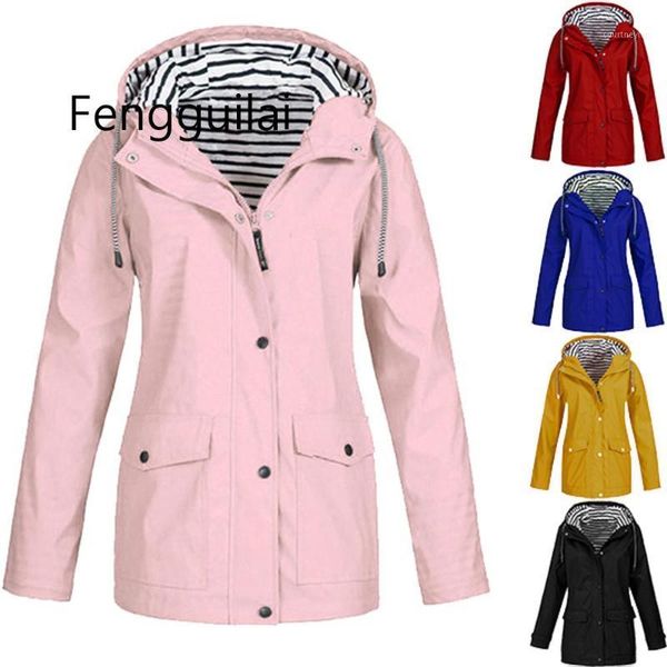 2020 spring women solid rain jacket outdoor plus waterproof hooded raincoat windproof regular zipper coat 3.11, Black;brown
2020 spring women solid rain jacket outdoor plus waterproof hooded raincoat windproof regular zipper coat 3.11, Black;brown