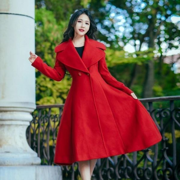 women's wool & blends i like the spring festival clothes real gules woolen coat winter high waist self-cultivation overknee ancient woo, Black
women's wool & blends i like the spring festival clothes real gules woolen coat winter high waist self-cultivation overknee ancient woo, Black