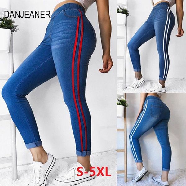 danjeaner streetwear high wasit skinny jeans s-5xl plus size women pencil pants stripe side stretchy slim long denim pants, Blue
danjeaner streetwear high wasit skinny jeans s-5xl plus size women pencil pants stripe side stretchy slim long denim pants, Blue