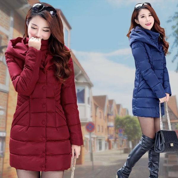 2020 winter jacket women long slim thick cotton jacket 4 color warm cotton slim down winter coat women plus size, Black
2020 winter jacket women long slim thick cotton jacket 4 color warm cotton slim down winter coat women plus size, Black
