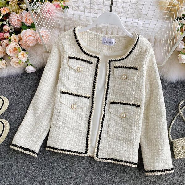 casual tweed jacket women 2021 temperament all-match loose suit jacket 1013, Black;brown
casual tweed jacket women 2021 temperament all-match loose suit jacket 1013, Black;brown