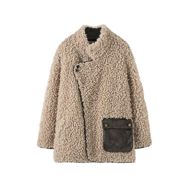 women's jackets women coats and high-end lambs wool coat woman winter loose fashion casual thick cashmere jacket, Black;brown
women's jackets women coats and high-end lambs wool coat woman winter loose fashion casual thick cashmere jacket, Black;brown