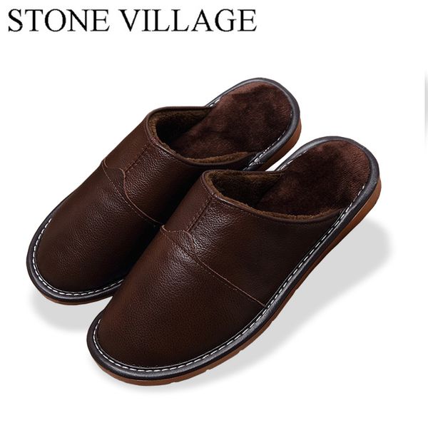 stone village new genuine leather home slippers women men slippers plush warm indoor shoes men women size 35-44 x1020, Black
stone village new genuine leather home slippers women men slippers plush warm indoor shoes men women size 35-44 x1020, Black