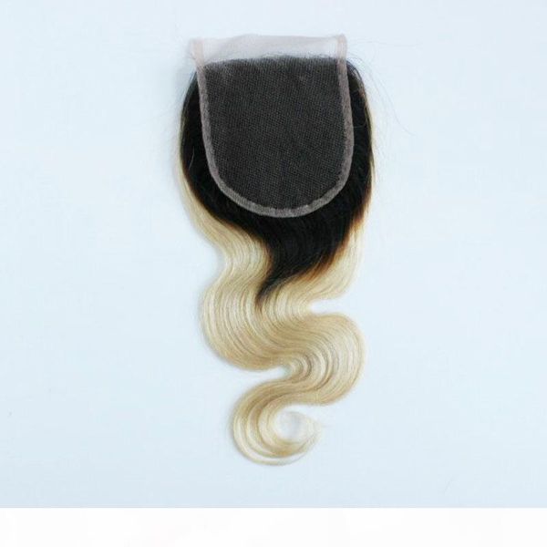 4" x 4" two tone ombre blonde body wave lace closure t1b 613 line peruvian human hair closure, Black;brown
4" x 4" two tone ombre blonde body wave lace closure t1b 613 line peruvian human hair closure, Black;brown