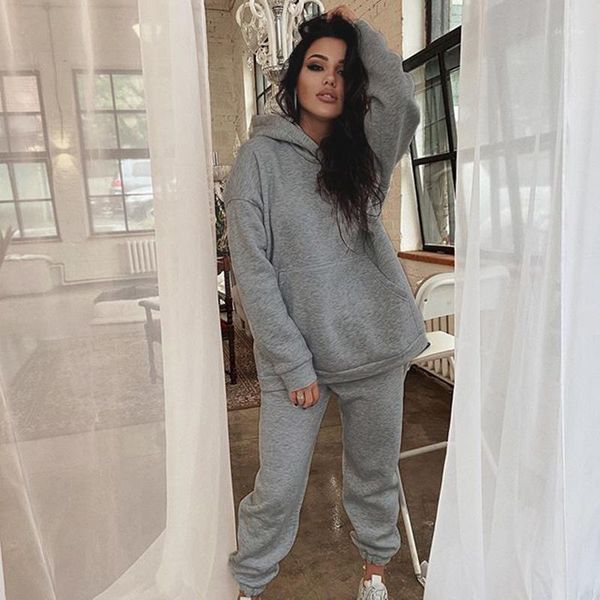 women tracksuits autumn winter thick fleece warm solid two pieces sets female casual long sleeve hooded sweatshirt outfit1, Gray
women tracksuits autumn winter thick fleece warm solid two pieces sets female casual long sleeve hooded sweatshirt outfit1, Gray