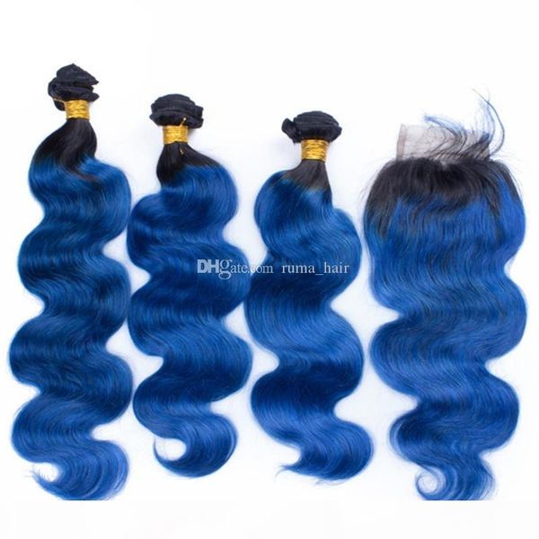 1b ocean blue body wave ombre brazilian virgin human hair weaves 3 bundles with 4x4 bleached knots lace frontal closure, Black;brown
1b ocean blue body wave ombre brazilian virgin human hair weaves 3 bundles with 4x4 bleached knots lace frontal closure, Black;brown