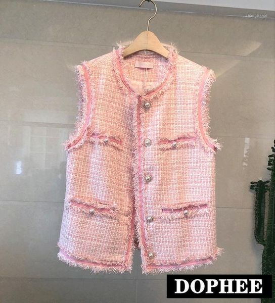 new spring fall small fragrance women's vest jacket pearl button elegant tassel tweed vest coat lady's woolen waistcoat1, Black;white
new spring fall small fragrance women's vest jacket pearl button elegant tassel tweed vest coat lady's woolen waistcoat1, Black;white