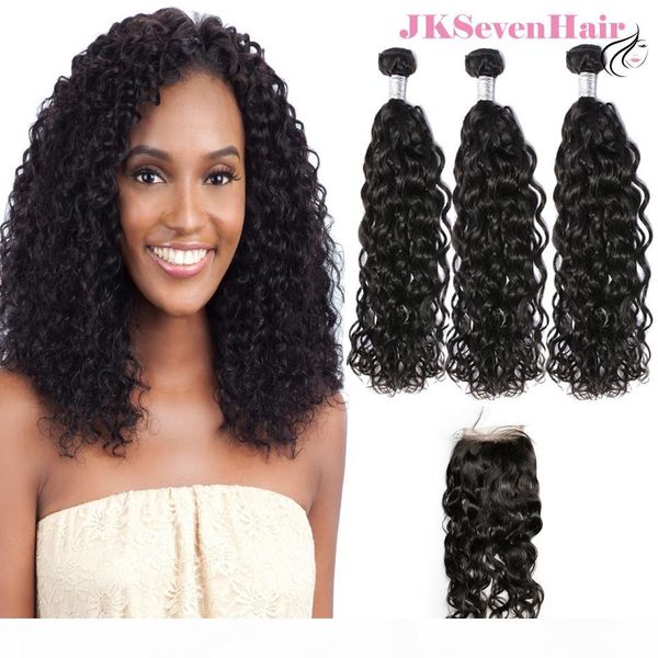 10a water wave brazilian virgin hair extensions 3pcs with 4x4inch lace closure malaysian peruvian human hair wefts with baby hair closure, Black
10a water wave brazilian virgin hair extensions 3pcs with 4x4inch lace closure malaysian peruvian human hair wefts with baby hair closure, Black