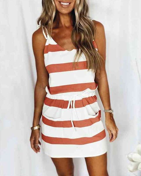 summer products womens fashion sling mid-waist temperament commuter striped dress, Black;gray
summer products womens fashion sling mid-waist temperament commuter striped dress, Black;gray