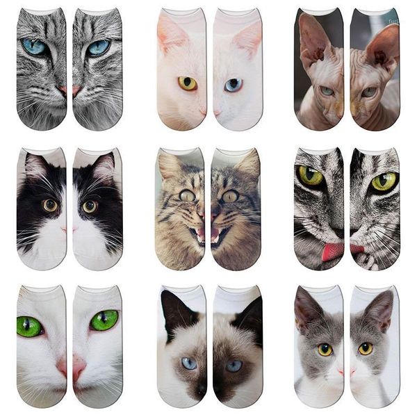 cat face 3d printing female socks women harajuku pet cute socks cat pattern low cut ankle calcetines mujer casual hosiery1, Black;white 
cat face 3d printing female socks women harajuku pet cute socks cat pattern low cut ankle calcetines mujer casual hosiery1, Black;white