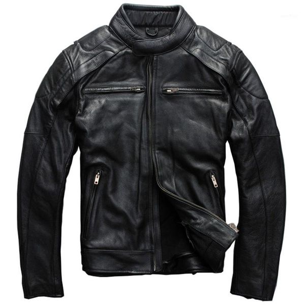 men's cow leather outwear mens cowhide genuine leather vintage rider jacket1, Black
men's cow leather outwear mens cowhide genuine leather vintage rider jacket1, Black
