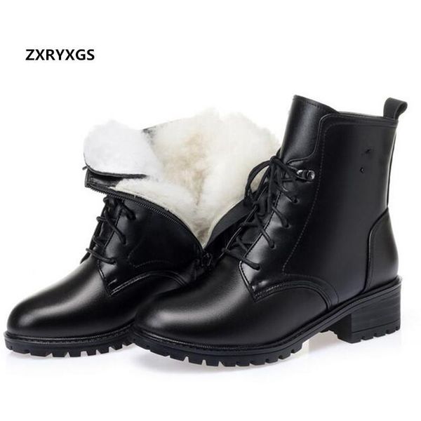 full cowhide women's boots 2020 british style winter leather inisde plush / wool warm shoes snow, Black
full cowhide women's boots 2020 british style winter leather inisde plush / wool warm shoes snow, Black