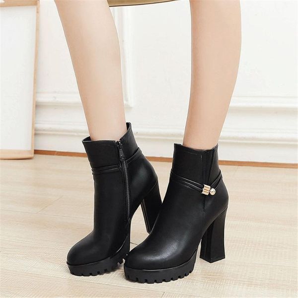 boots brand fashionable shoes women big size 43 elegant platform high heels office lady ankle female, Black
boots brand fashionable shoes women big size 43 elegant platform high heels office lady ankle female, Black