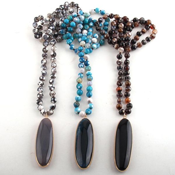 rh fashion beaded jewelry stones long knotted semi precious drop stone pendant necklaces for women, Silver
rh fashion beaded jewelry stones long knotted semi precious drop stone pendant necklaces for women, Silver