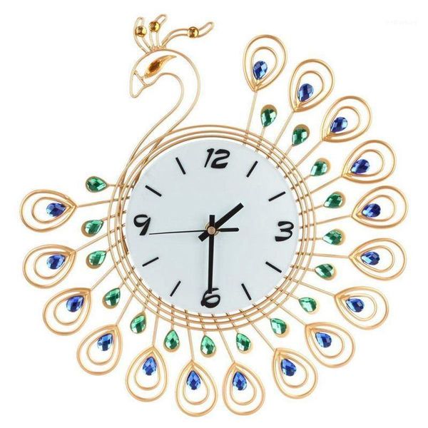 wall clocks large man-made glass inlaid bell luxurious living room metal decorative family art (35; 3 peacock gold)1
wall clocks large man-made glass inlaid bell luxurious living room metal decorative family art (35; 3 peacock gold)1