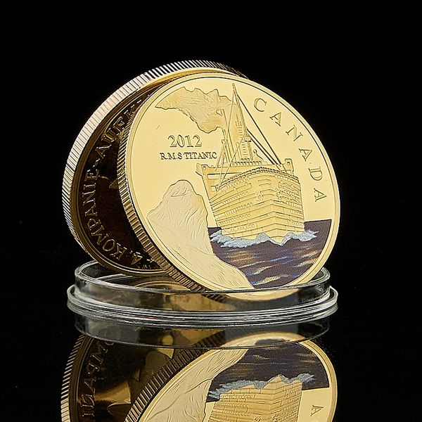 2012 canada rms titanic large ship rose heart of the ocean gold plated coin enamel medal
2012 canada rms titanic large ship rose heart of the ocean gold plated coin enamel medal