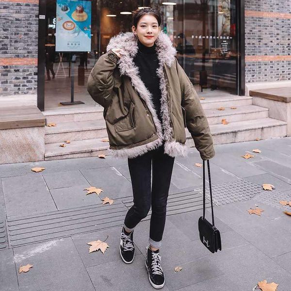 new winter lamb wool splice tooling cotton clothing women 2020 new thick loose cotton fashion coat female large size m221, Black
new winter lamb wool splice tooling cotton clothing women 2020 new thick loose cotton fashion coat female large size m221, Black