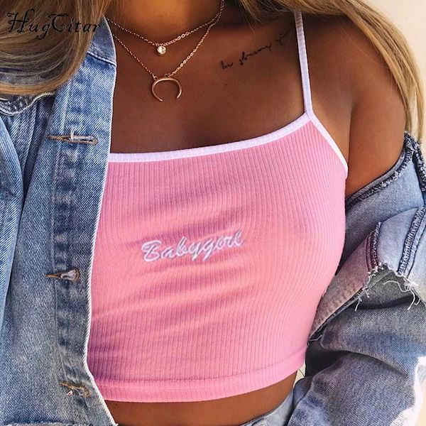 hugcitar letters embroidery spaghetti straps patchwork crop 2018 summer women fashion camis1, White
hugcitar letters embroidery spaghetti straps patchwork crop 2018 summer women fashion camis1, White