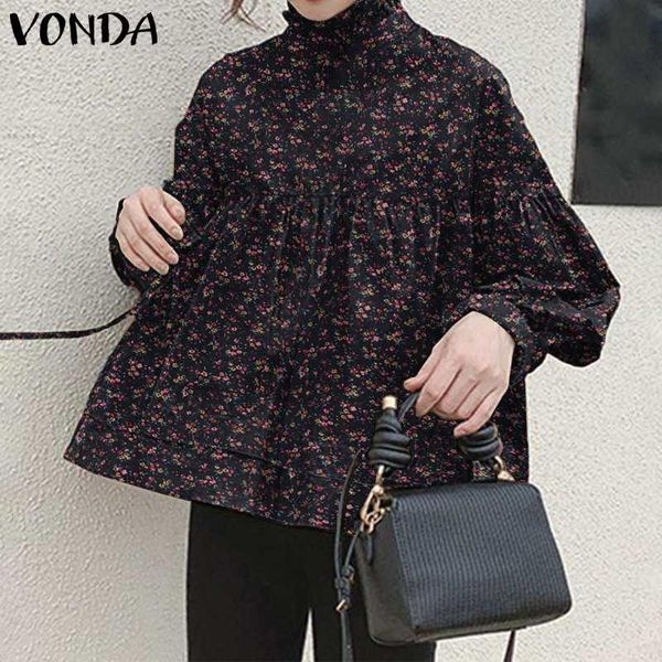 vintage blouses women cotton linen vonda 2021 summer retro casual floral print shirts loose work blusas mujer plus size 5xl, White
vintage blouses women cotton linen vonda 2021 summer retro casual floral print shirts loose work blusas mujer plus size 5xl, White