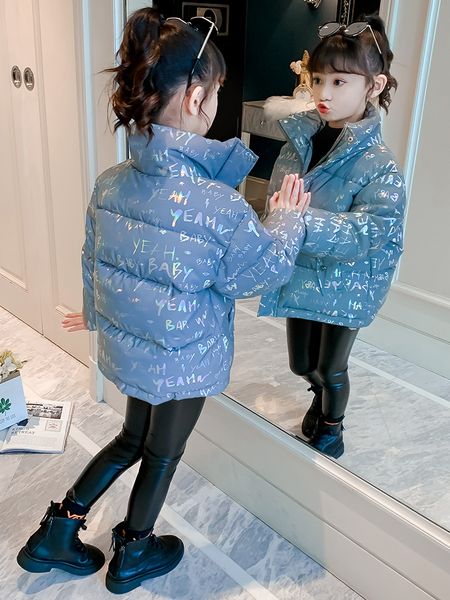 2020 new foreign style children's winter down clothes girls' net red cotton padded, Blue;gray
2020 new foreign style children's winter down clothes girls' net red cotton padded, Blue;gray