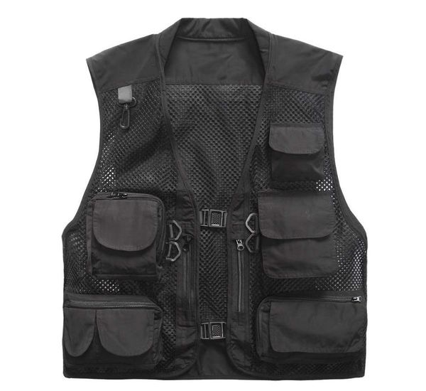 plus size multi pockets vest men summer mesh breathable pgraphy waistcoat reporter director casual vest work uniform vt-121, Black;white 
plus size multi pockets vest men summer mesh breathable pgraphy waistcoat reporter director casual vest work uniform vt-121, Black;white