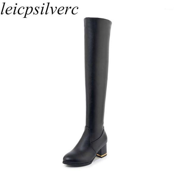 women's boots autumn winter warm high heels round toe pu over the knee zip thick heel 2020 new fashion black white plush1
women's boots autumn winter warm high heels round toe pu over the knee zip thick heel 2020 new fashion black white plush1