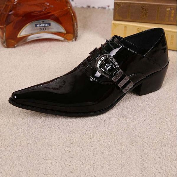 dress shoes fashion mens patent leather genuine black formal men shoe for wedding party buckle business high heel1
dress shoes fashion mens patent leather genuine black formal men shoe for wedding party buckle business high heel1
