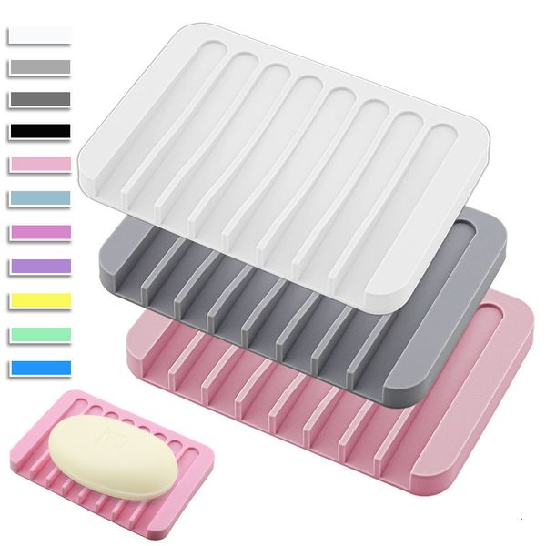 fashion silicone soap dishes plate holder tray drainer shower waterfal for bathroom kitchen counter 16 colors
fashion silicone soap dishes plate holder tray drainer shower waterfal for bathroom kitchen counter 16 colors