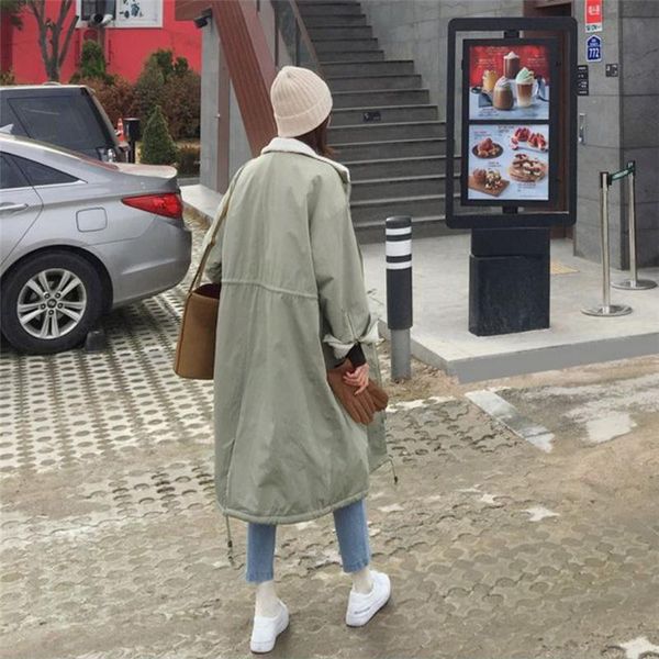 women's down & parkas lace up winter jacket women thick overcoat long lambs wool parka cotton oversized coat warm outerwear, Black
women's down & parkas lace up winter jacket women thick overcoat long lambs wool parka cotton oversized coat warm outerwear, Black